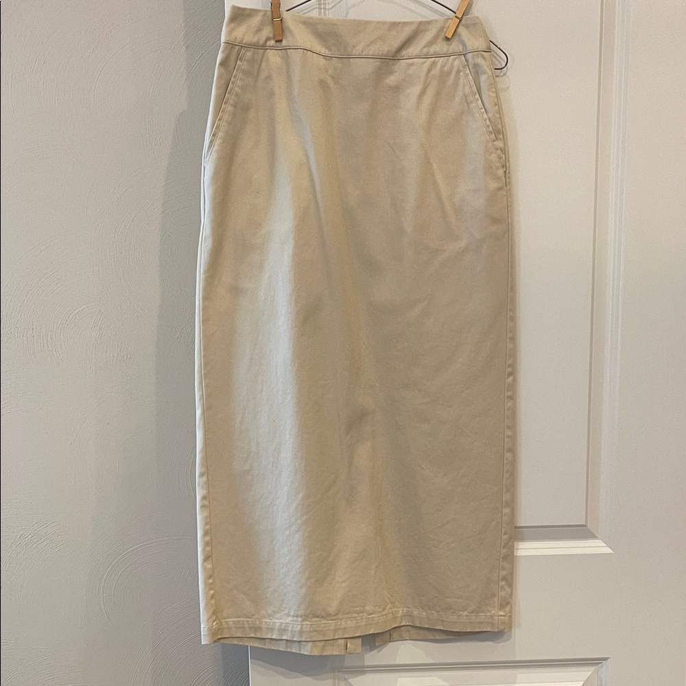 Bagatelle Elegant Tan Pencil Skirt
